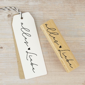 Stempel "Alles Liebe" mit Herz / Glückwunsch zur Hochzeit / Stempel Muttertag