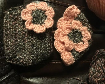 Crocheted baby hat/diaper cover wearable/photo prop