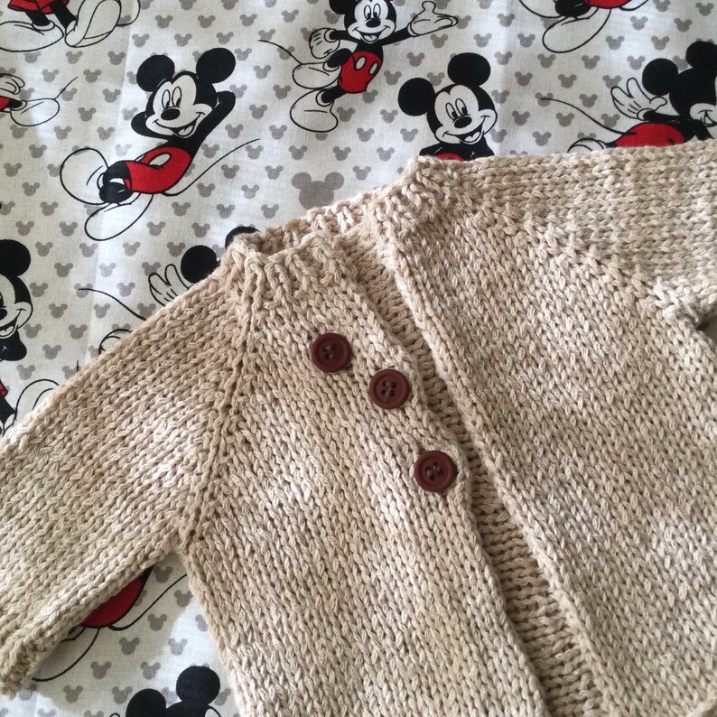 Bringing Home Baby Cardigan Sweater Handmade Cotton /& Merino Size 0-3 months