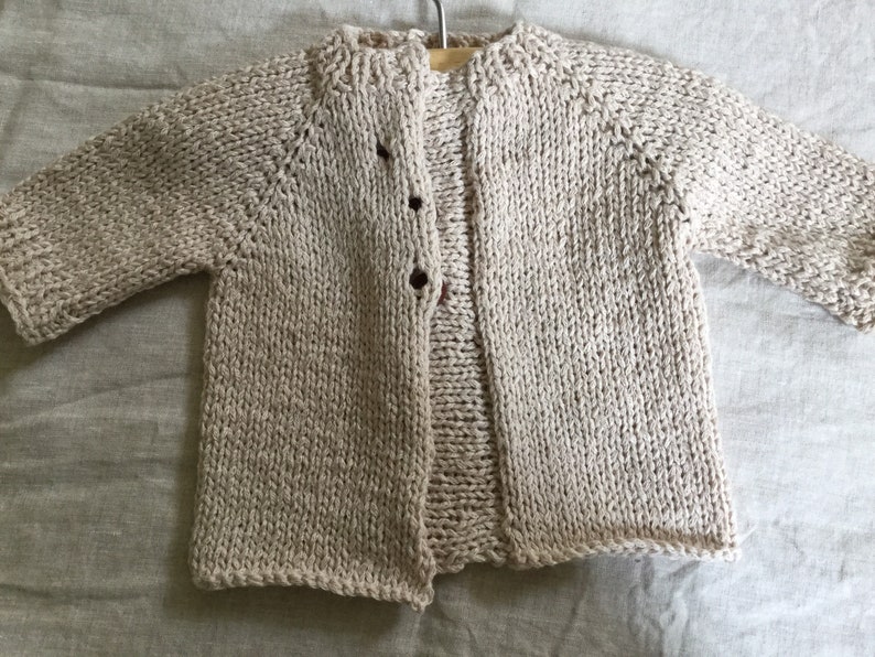 Bringing Home Baby Cardigan Sweater Handmade Cotton /& Merino Size 0-3 months