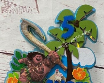 Maui Moana Cake Topper, Maui Theme Cake Topper