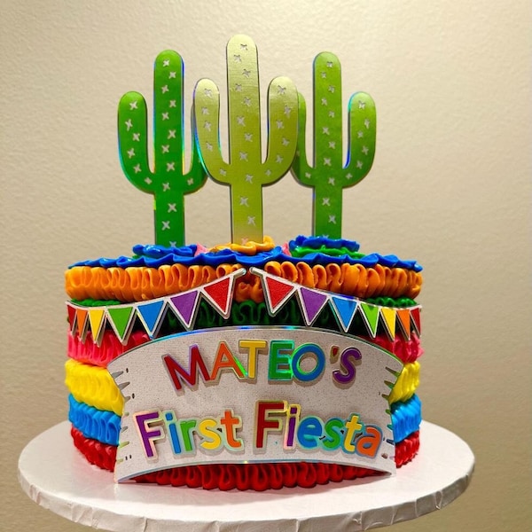 Mexican Theme Cake Topper, Fiesta Cake Topper