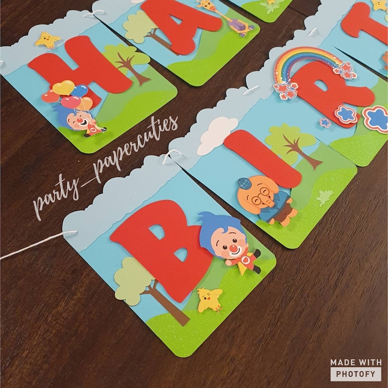Topper Decorativo para Torta de Cumpleaños Plim Plim - Tu Fiesta a un Click