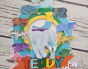 Polar Bear Polar Bear What do you Hear Cake Topper, Polar Bear Polar Bear Party Decoration