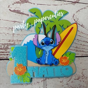 Stitch Cake Topper, Lilo and Stitch Personalized Cake Topper, Stitch Theme Cake Topper, Stitch Birthday Cake Topper