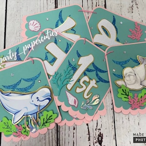 Bebé Beluga Happy Birthday Banner, Pink Baby Beluga Birthday Banner, Baby Beluga Party Decorations