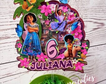 Encanto Shaker, Encanto Cake Topper, Encanto Theme Custom Cake Topper, Mirabel Cake Topper, Antonio Cake Topper