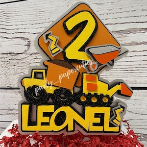 Bau Tortendeko, Geburtstagstorte Topper Bau Thema, Tortenstecker Raupe