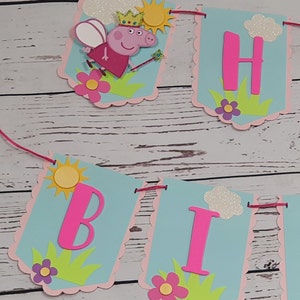 Peppa Pig Birthday Banner, Peppa Pig Birthday,  peppa pig birthday banner, peppa pig theme party, peppa pig party decor