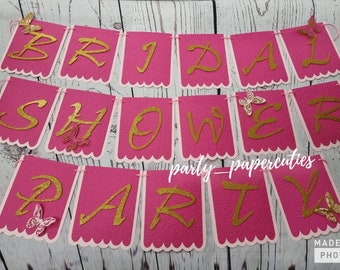 Bridal Shower Party Banner, Bride To Be Banner, Bachelorette Party, Bridal Party Decorations