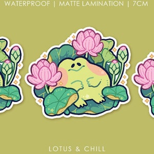 Frog Vinyl Sticker | Frochi Lotus & Chill