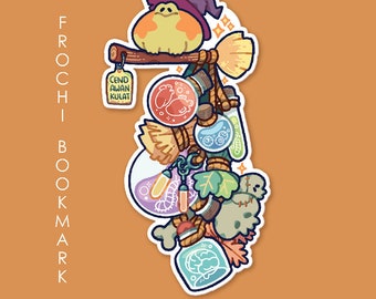 Frog Bookmark double sided print | Frochi Bookmark