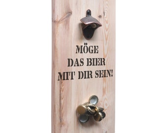 ultiMade® - Wandflaschenöffner mit Magnet Flaschenöffner Geschenk für Männer Vatertagsgeschenk Geburtstagsgeschenk: Möge das Bier!