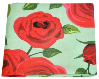 ultiMade® - Cloth Handkerchiefs Men's Women Handkerchiefs Handkerchiefs made of cotton with modern motifs - Roses Guest Gift Christmas