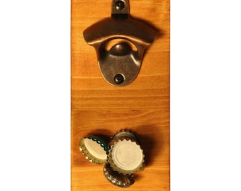 ultiMade® - Kühlschrank Flaschenöffner mit Magnetfalle Geschenk für Männer Vatertagsgeschenk Weihnachtsgeschenk für Papa: Fichte geölt