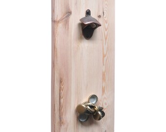 ultiMade® - Wall Bottle Opener with Magnet Bottle Opener Gift for Men Father's Day Gift Birthday Gift: Pine Natural