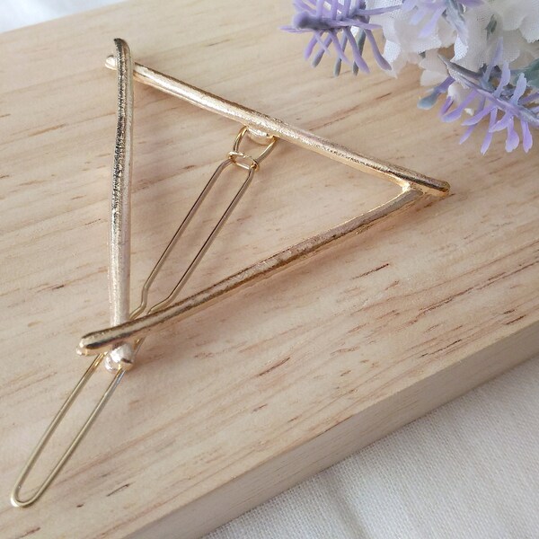 Geometric triangle hair clip minimal barrette minimal hair clip geometric Hair Pin Accessories