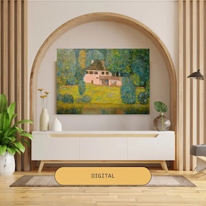 Vintage Art Green Landscape DIGITAL Download | Madchen Im Grunen Klimt