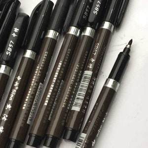 Pen & Ink Drawing 3 Pcs Calligraphy Pen Brush image 1