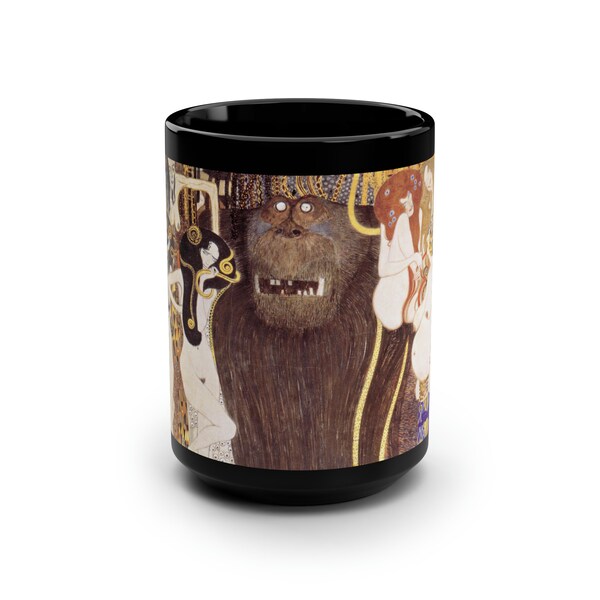 Tasse à café Gustav Klimt, frise Beethoven 15 oz