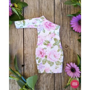 One Sleeve Dress for 1 6 dolls in Roses pattern