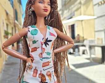 v neck jumpsuit for 1:6 fashion dolls
