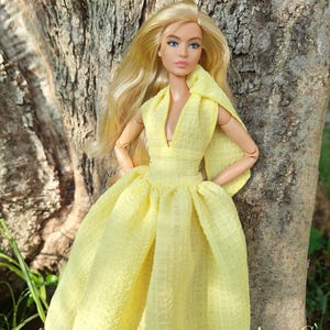 Yellow Halter Neck Dress for 1 6 fashion dolls