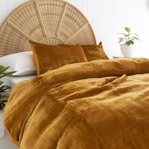 3 Pcs Set Ultra Luxury Crushed Velvet Duvet Cover Bedding Donna Cover Boho Bedding UO Comforter Cover Quilt Cover Gold Velvet Duvet cover