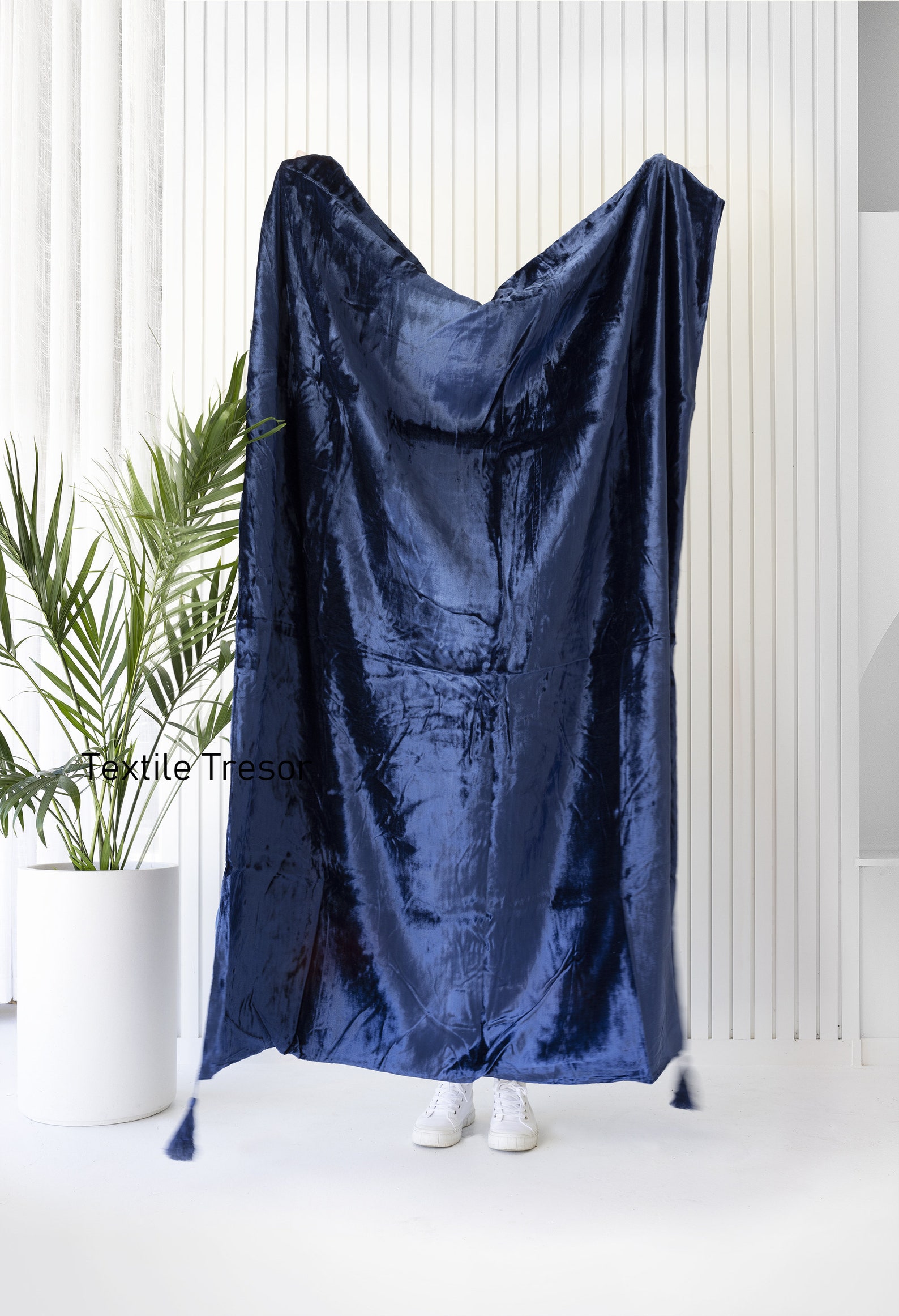 Luxe Velvet Throw Blanket With Handmade Knotted Tassels Soft Etsy