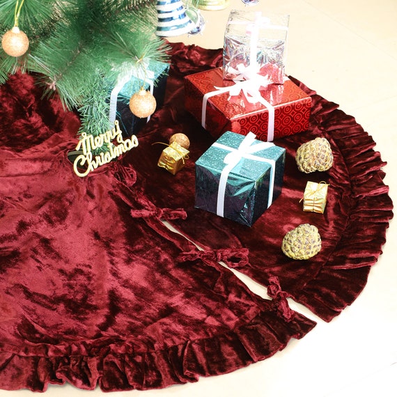 maroon tree skirt