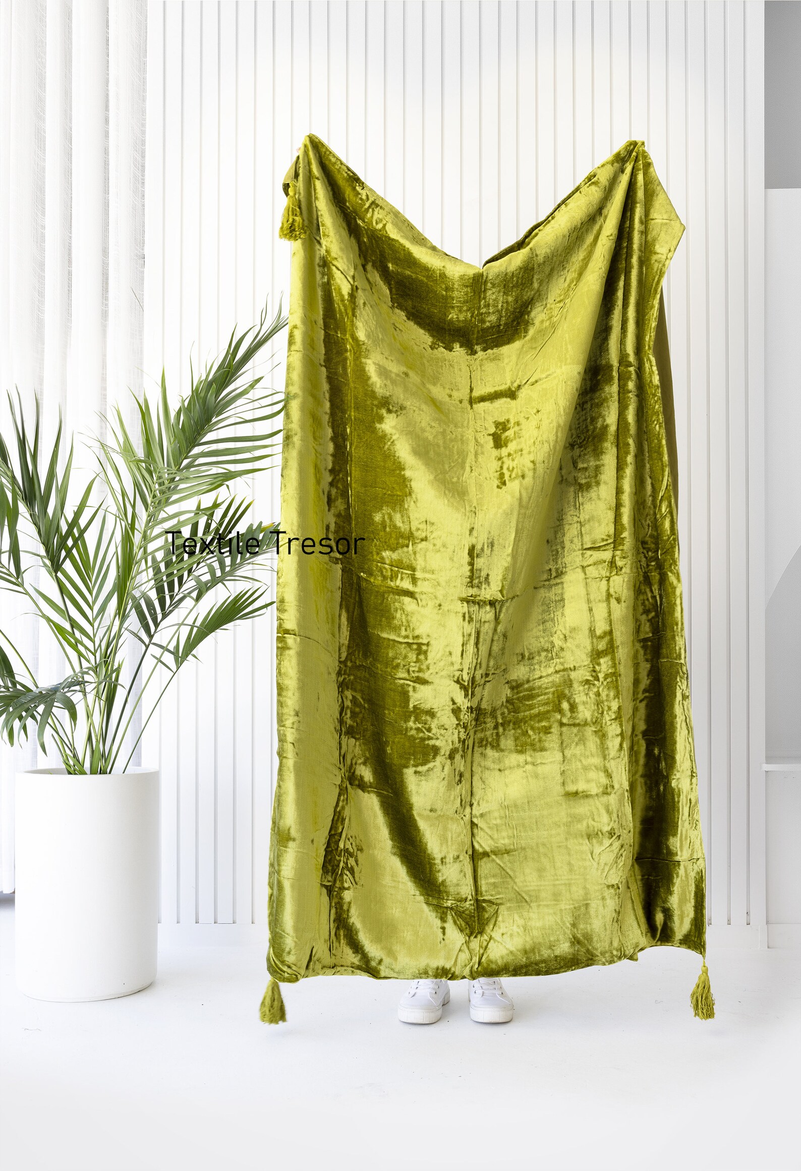 Luxe Velvet Throw Blanket With Handmade Knotted Tassels Soft Etsy