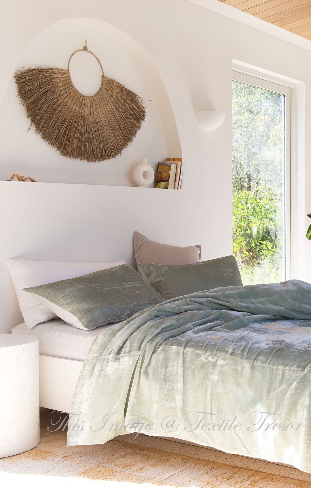 Ultra Luxury Sage Green Velvet Duvet Cover Boho Bedding UO - Etsy