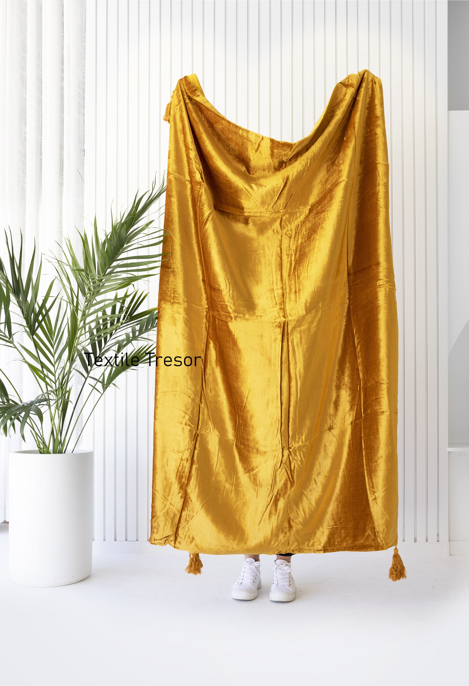 Luxe Velvet Throw Blanket With Handmade Knotted Tassels Soft Etsy