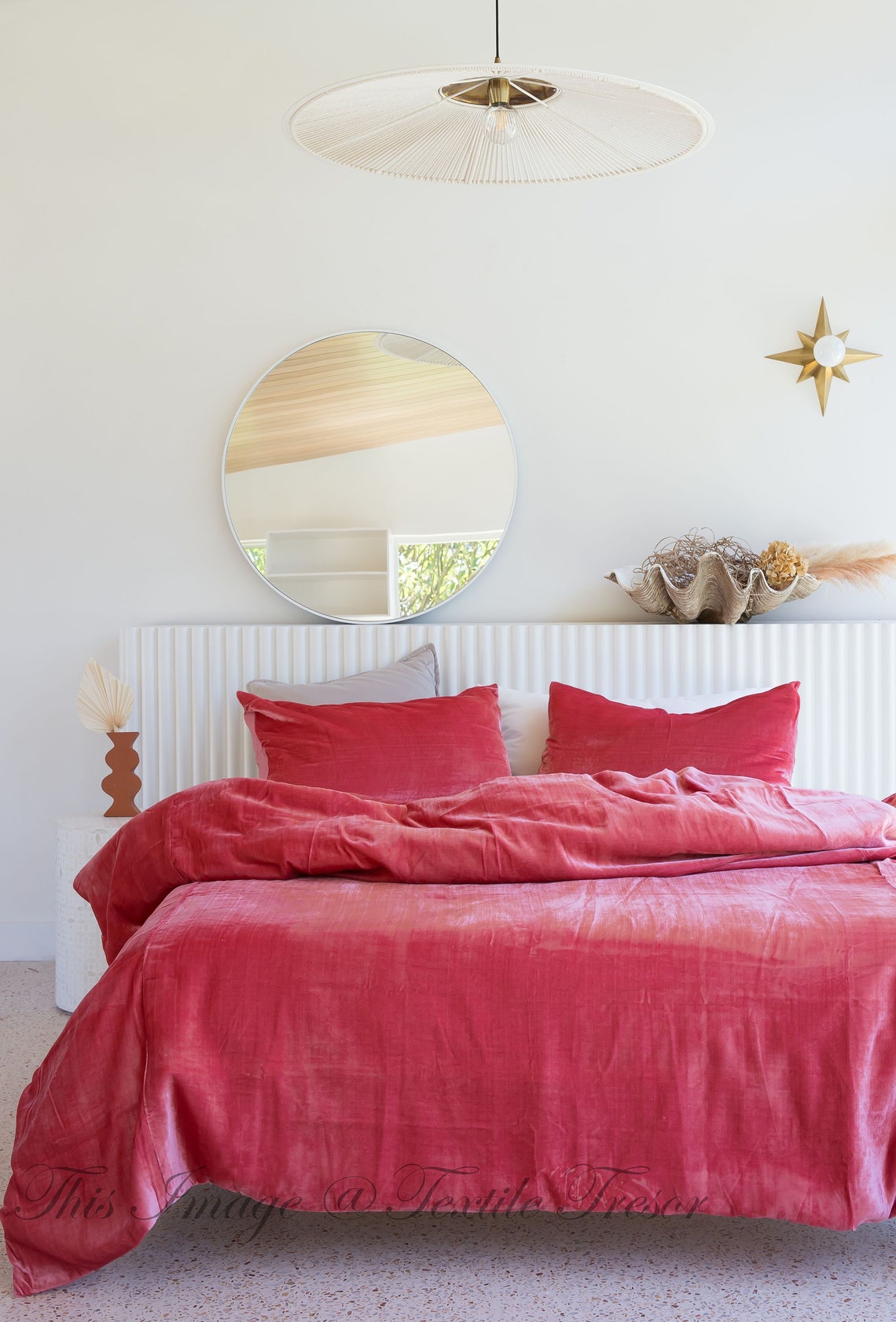 Luxury Pink Velvet Duvet Cover Boho Bedding UO Comforter Cover Etsy