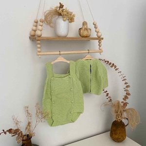 Baby romper and cardigan set