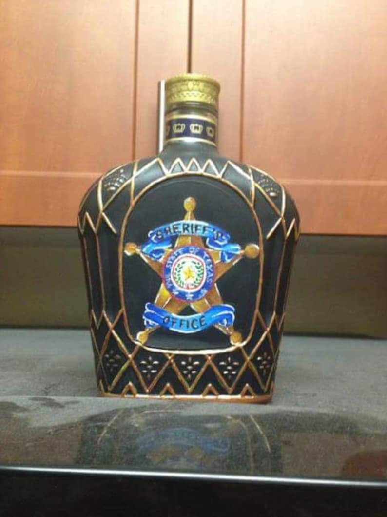 Painted Crown Bottle