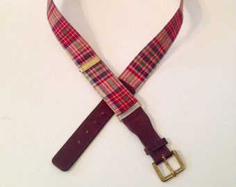 Vintage Plaid Belt