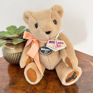 Vintage Althans Club Growler Teddy Bear Germany Plush Stuffed Animal Collectable With Tags