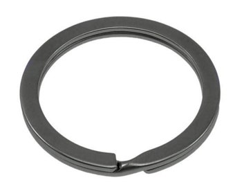 Flacher verschütteter Ring, Schlüsselanhänger, 20mm Schlüsselring, 25mm Schlüsselring, verschütteter Ring, schwarzes verschütteter Ring, Taschenanhänger, Schlüsselanhänger, Fob, mattschwarzer Ring, Schlüssel