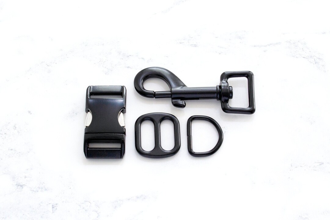 Alu Max Buckle, Side Release Buckle, Alu Max, Dog Collar Set, Black