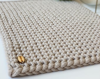 Knitted placemat Be H, many colors and sizes, natural home decoration, boho table decor, eco home, handmade cotton table mats