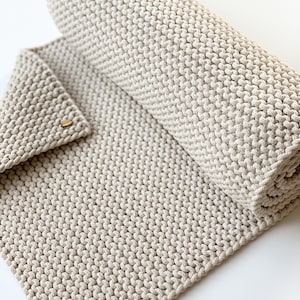 Table Runner natural knitted table decoration, living room table decoration, tread image 3