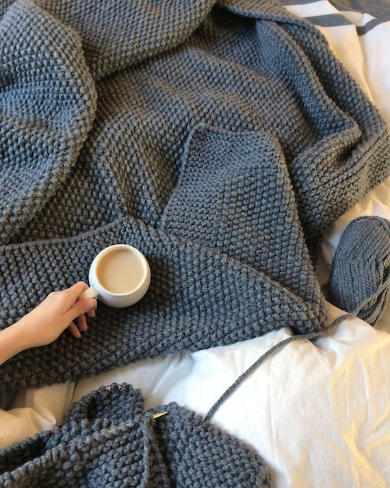 Knit Handmade Chunky Blanket Cozy and Warm Wool Bed Cover Many Sizes Wool Knit Blanket Coverlet Wool Rug Cozy Blanket Etsy Canada