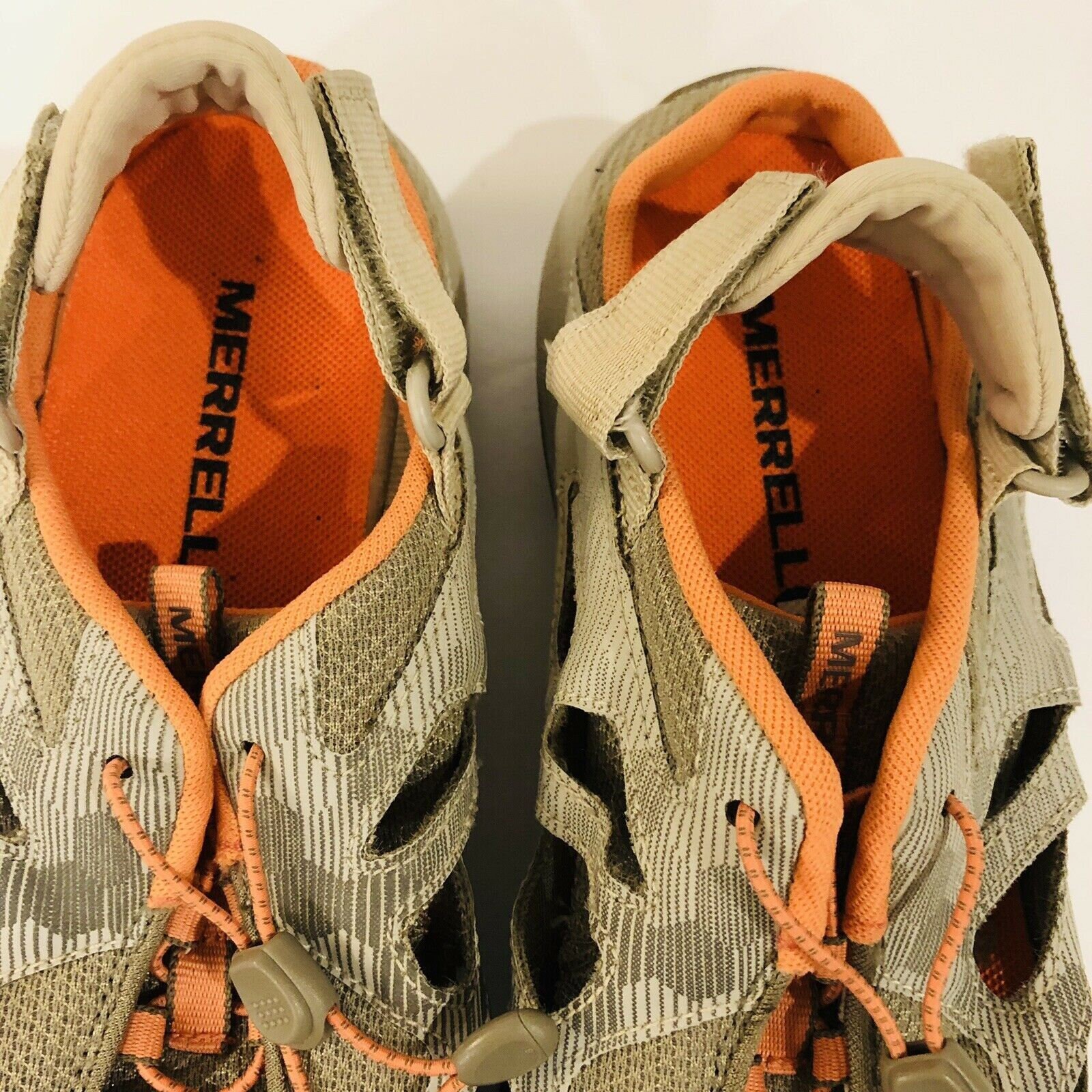 Merrell Air Cushion Womens Shoes Back Strap Aluminum/Coral SZ Etsy