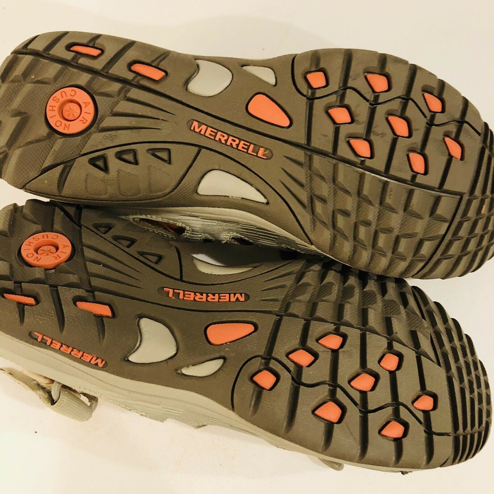Merrell Air Cushion Womens Shoes Back Strap Aluminum/Coral SZ Etsy