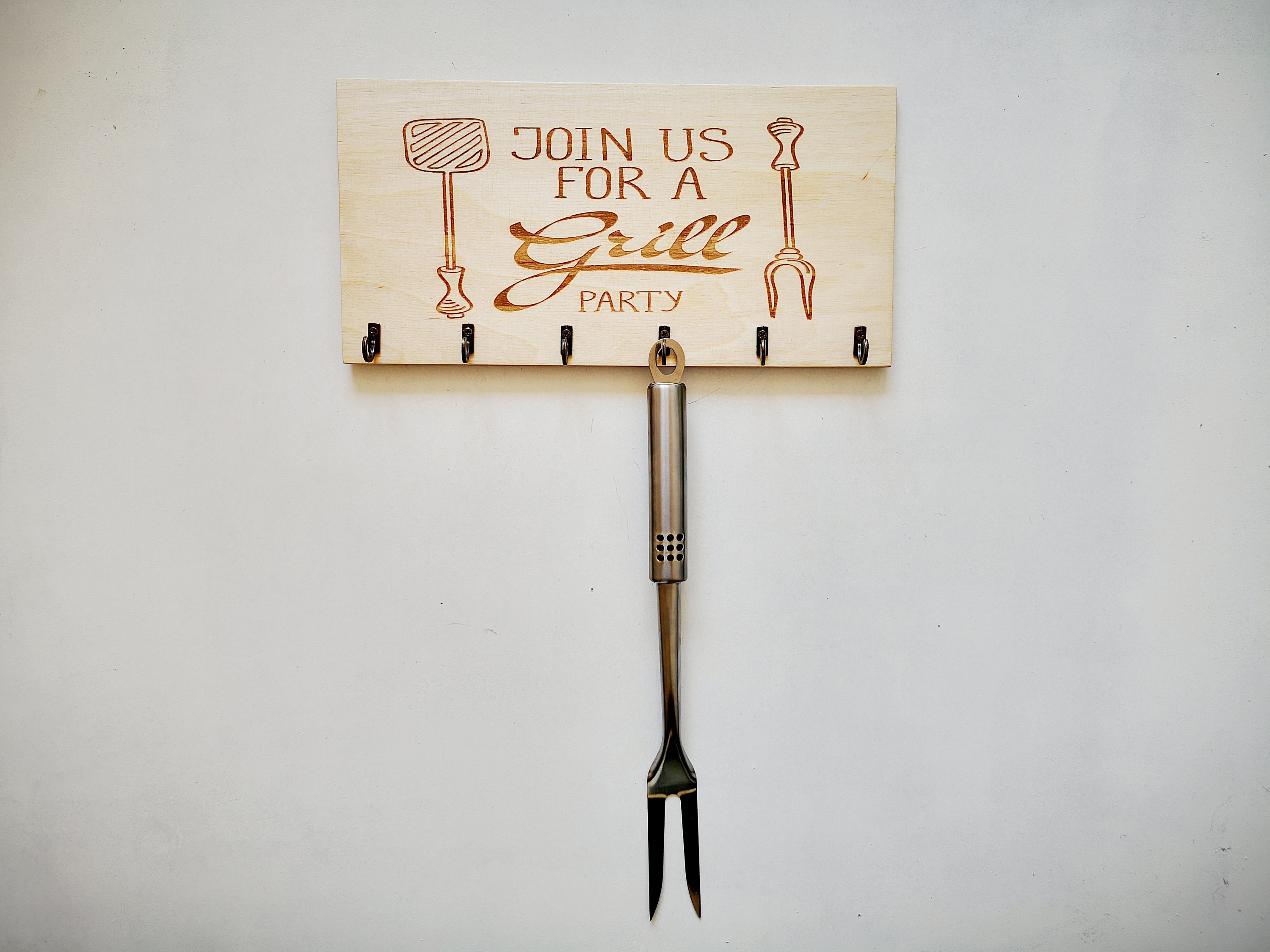 Grill Tool Holder for Wall Wall Mount BBQ Utensil Hanger Etsy