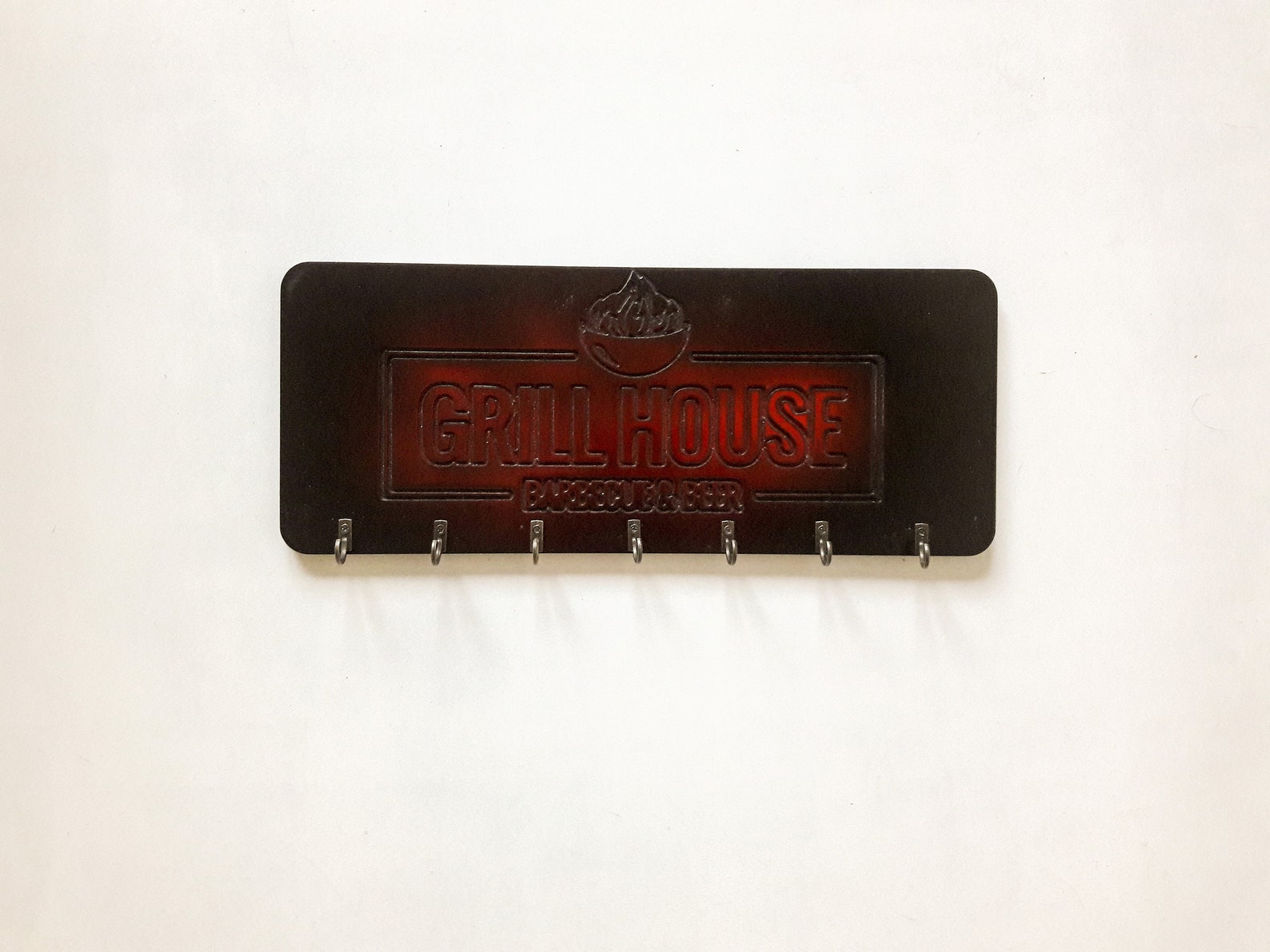 Grill Tool Holder for Wall BBQ Utensil Hanger From Wood Etsy