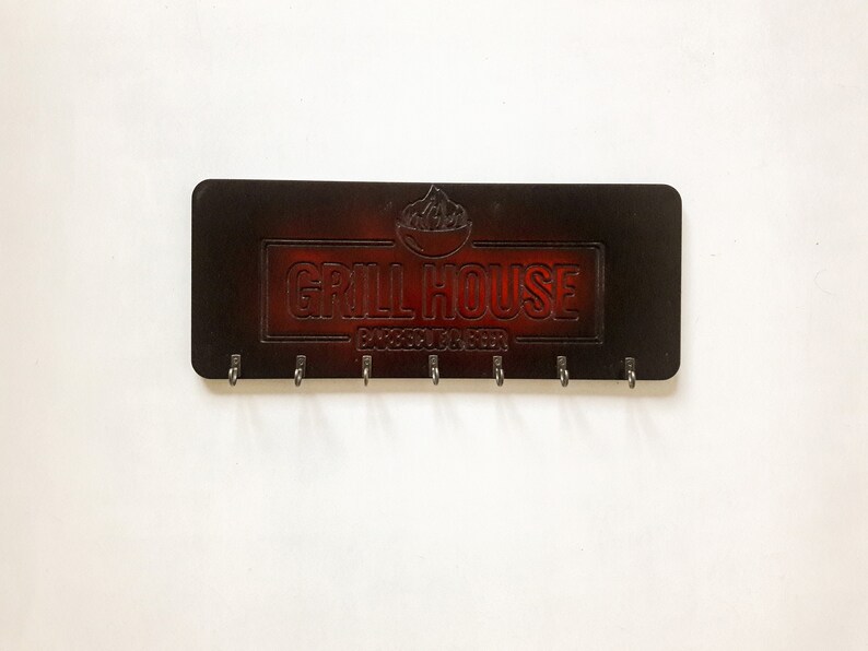 Grill Tool Holder for Wall BBQ Utensil Hanger From Wood Etsy