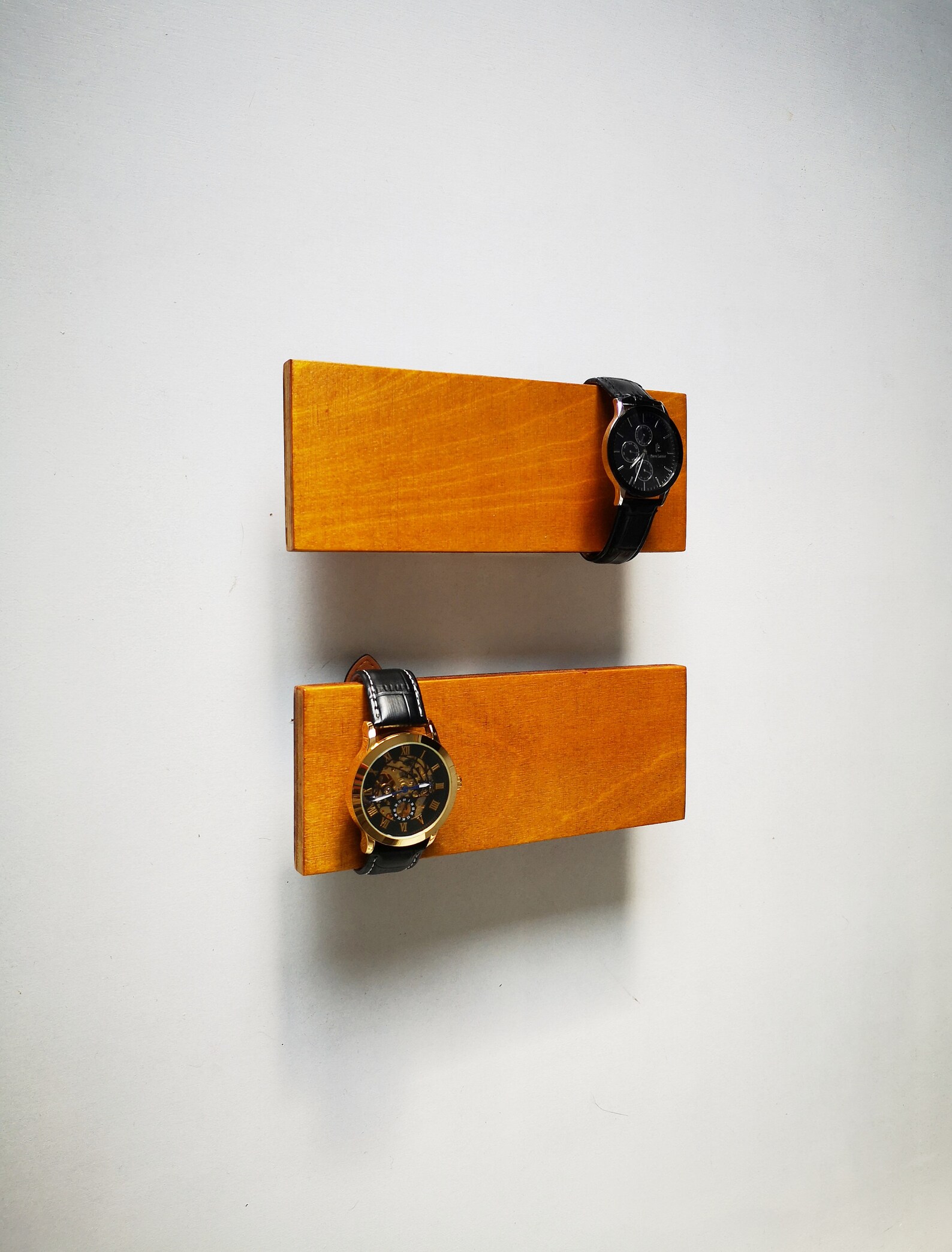 Wall Watch Display Wooden Watch Organizer Wall Mount Watch Etsy