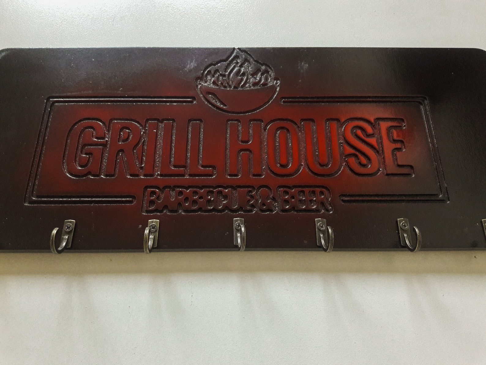 Grill Tool Holder for Wall BBQ Utensil Hanger From Wood Etsy